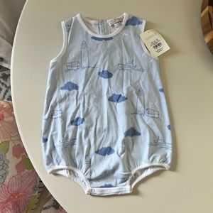 Beaufort bonnet Company loggerhead lighthouse, 3T patton play bubble romper
